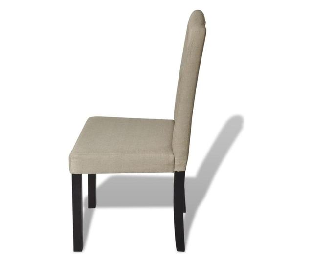 Stolice za blagovaonicu, 4 kom., smeđe, tekstilni materijal