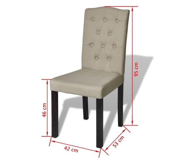 Stolice za blagovaonicu, 4 kom., smeđe, tekstilni materijal