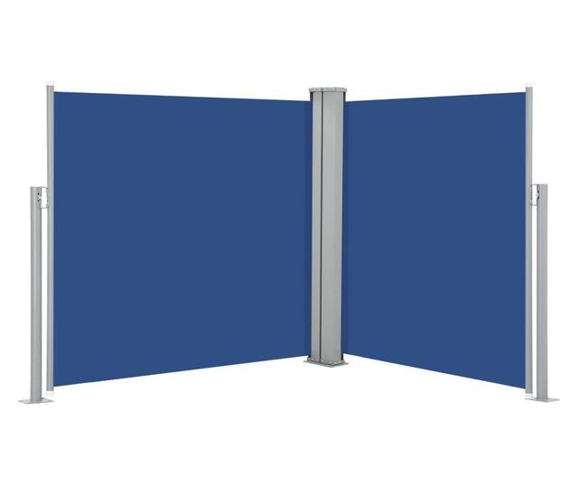 Αναδιπλούμενο Πλαϊνό Τέντα, Μπλε, 100 x 600 εκ.