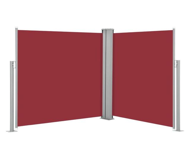 Πτυσσόμενο πλαϊνό σκίαστρο, κόκκινο, 100 x 600 εκ.