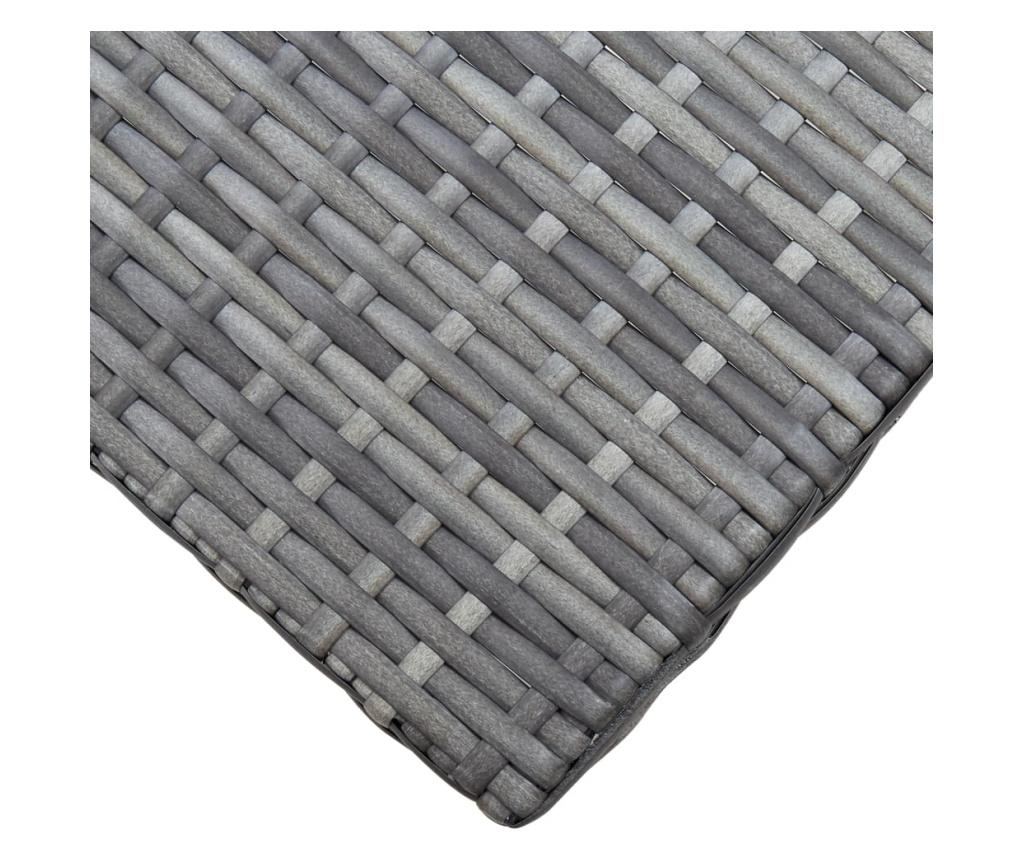 Sklopiva stolica, siva, od poliratana - 5