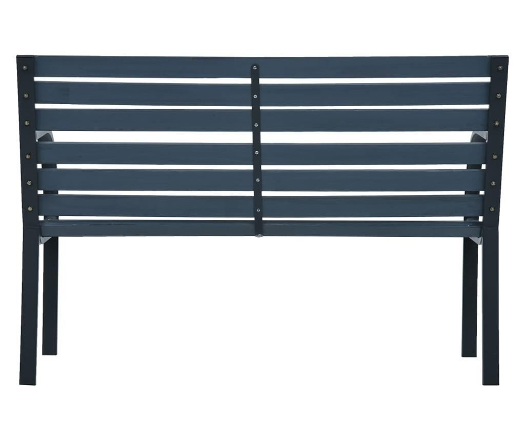 Vrtna klupa, siva, 120 cm, drvo - 4