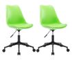 Zakretne kuhinjske stolice, 2 kom. zelene, umjetna koža
