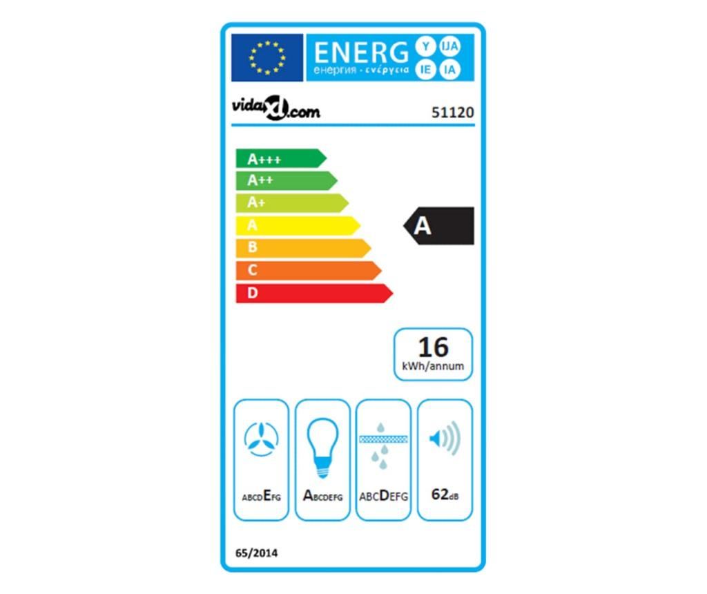 Bijela zidna napa 90 cm nehrđajući čelik i kaljeno staklo - 7