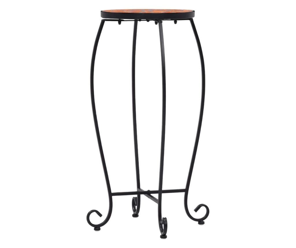 Mozaikni stolovi, 3 kom., ciglasto crvena, keramika - 4