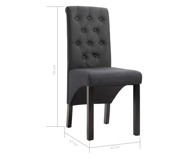 Stolice za blagovaonicu, 4 kom., tamno siva, tekstilni materijal