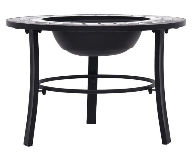 Vatrogasna jama s mozaikom, crno-bijela, 68 cm, keramika