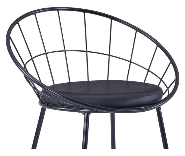 Kuhinjske stolice, sjedalo od ekološke kože, 4 kom, crne, čelik