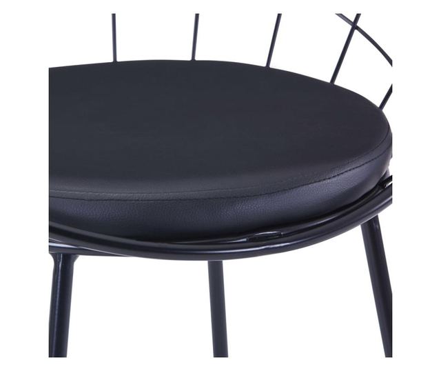 Kuhinjske stolice, sjedalo od umjetne kože, 6 kom. crne, čelik