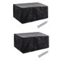 Huse mobilier grădină 2 buc. 180x140 cm set poliratan 8 ocheți thumbnail 1