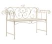 Vrtna klupa, vintage bijela, 132 cm, metal thumbnail 1