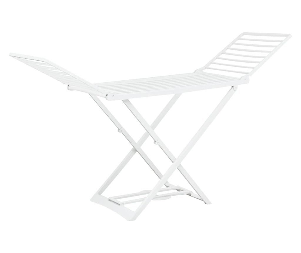 Sklopivi stalak za sušenje rublja, bijeli, plastika - 6