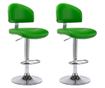 Barski stoli, 2 kosa, zeleno, umetno usnje