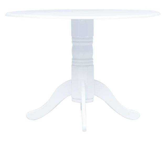 Zestaw mebli kuchennych, 5 części, biały, drewno masywne hevea