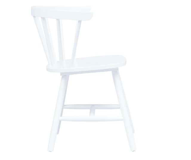 Kuhinjske stolice, 4 kom., bijele, masivno drvo hevea