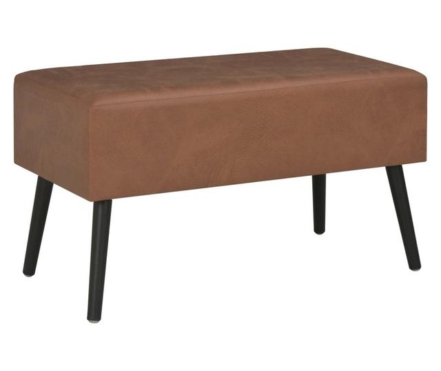 Stolić za kavu, tamno smeđi, 80 x 40 x 46 cm, eko koža