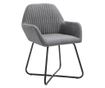Kuhinjske stolice, 4 kom., tamno siva, tekstil