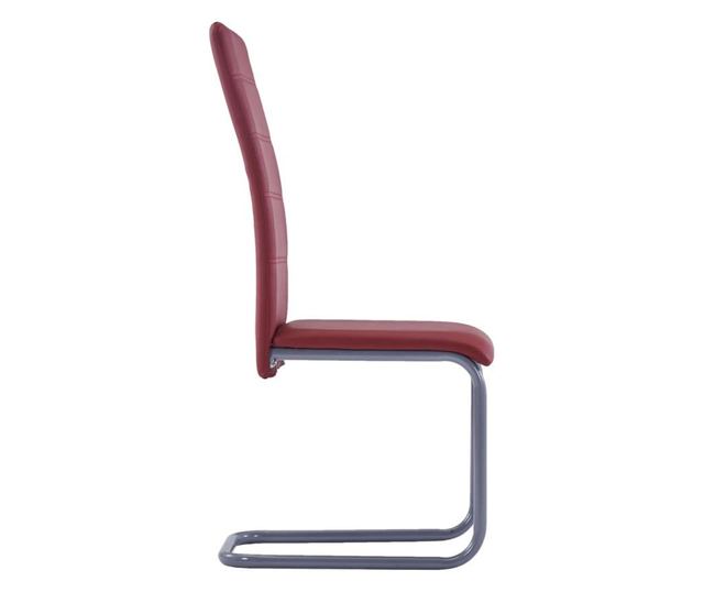 Konzolne kuhinjske stolice, 6 kom., crvene, ekološka koža