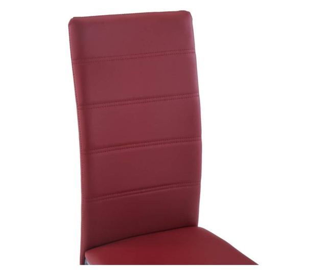 Konzolne kuhinjske stolice, 4 kom., crvene, ekološka koža