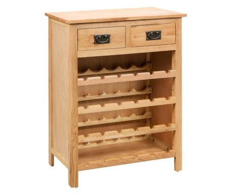 Стойка за вино, 72 x 32 x 90 см, масивно дъбово дърво