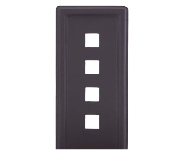 Stolice za kuhinju, 4 kom., smeđa, ekološka koža