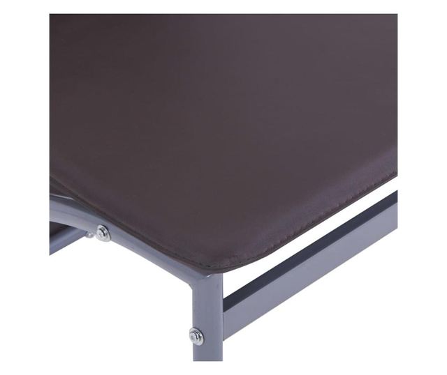 Stolice za kuhinju, 4 kom., smeđa, ekološka koža