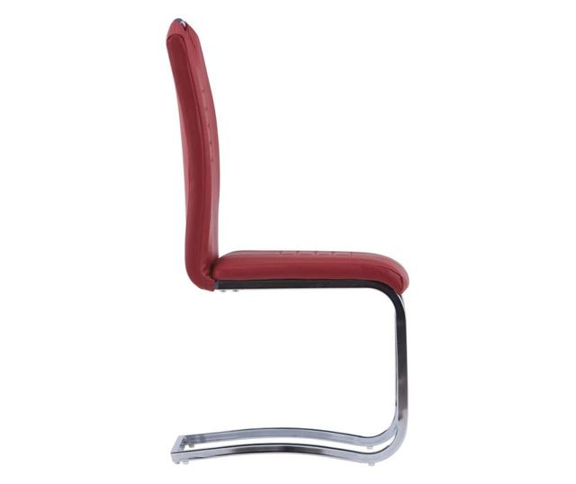 Stolice za kuhinju konzola, 6 kom., crvena, ekološka koža