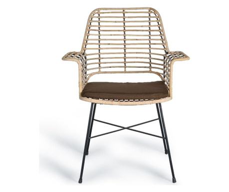 Set 2 scaune Giner Y Colomer, natural, 57x65x85 cm