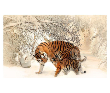 Tablou Canvas, Zi de iarna, 80 x 50 cm, Rama lemn, Multicolor  50x80 cm