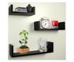 Set 3 rafturi Arly, MDF, 42x10x10 cm, wenge