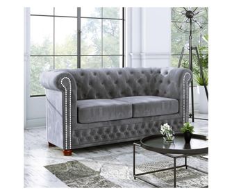 Canapea 2 locuri Chesterfield York Gray