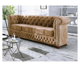 Canapea 3 locuri Chesterfield York Beige