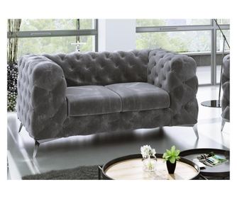 Canapea 2 locuri Chesterfield Chelsea Gray
