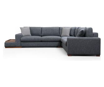 Coltar dreapta cu masa Artie, gri antracit, 323x95x85 cm
