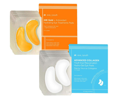 Set hidro-gel jastučića za oči i antioksidativnih hidratantnih jastučića za oči