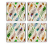 Set 4 coastere Taylor, piatra naturala, multicolor, 10x10 cm