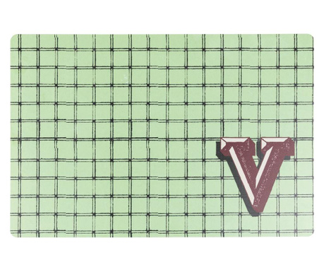 Suport farfurii Villa D'este, PVC, 30x45 cm, verde/rosu