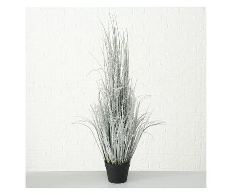 Ghiveci cu planta artificiala Boltze, Large, plastic, 116x24x116 cm, alb