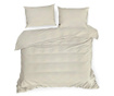 Set de pat Double Satin Eurofirany, bumbac satinat, bej