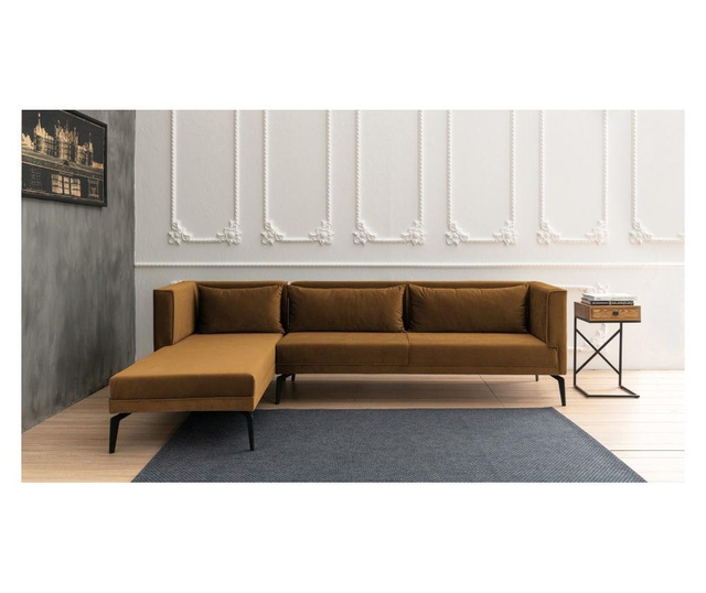 Coltar stanga Balcab Home, maro, 76x274x173 cm