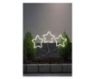 Set 3 decoratiuni cu LED-uri Best Season, Neonstar, suport: metal, alb