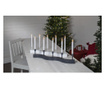 Lumanari cu LED-uri Best Season, Flow, baza: lemn, E10, alb, 59x7x29 cm