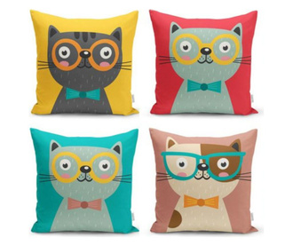 Minimalist Cushion Covers We Love Cats 4 db Párnahuzat