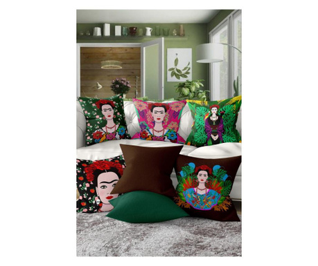 Minimalist Cushion Covers All About Frida Kahlo 7 db Párnahuzat