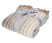 Одеяло Nordeco Home Cotton Striped Antrasit Cream 127x155 cm