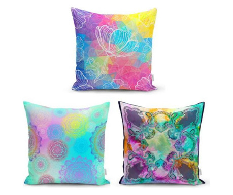 Minimalist Cushion Covers Colorful Mandala Design 3 db Párnahuzat