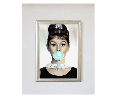 Obraz Audrey Hepburn Blue 23x33 cm