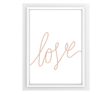 Obraz Love Writing Pink 23x33 cm