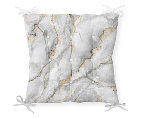 Minimalist Cushion Covers Marble Gray Gold Székpárna 40x40 cm