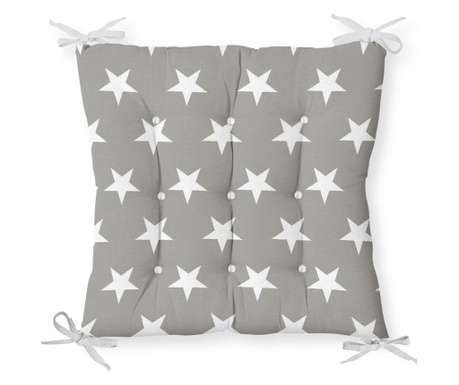 Minimalist Cushion Covers Gray White Stars Székpárna 40x40 cm